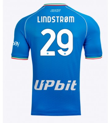 SSC Napoli Jesper Lindstrom #29 Hjemmebanetrøje 2023-24 Kort ærmer